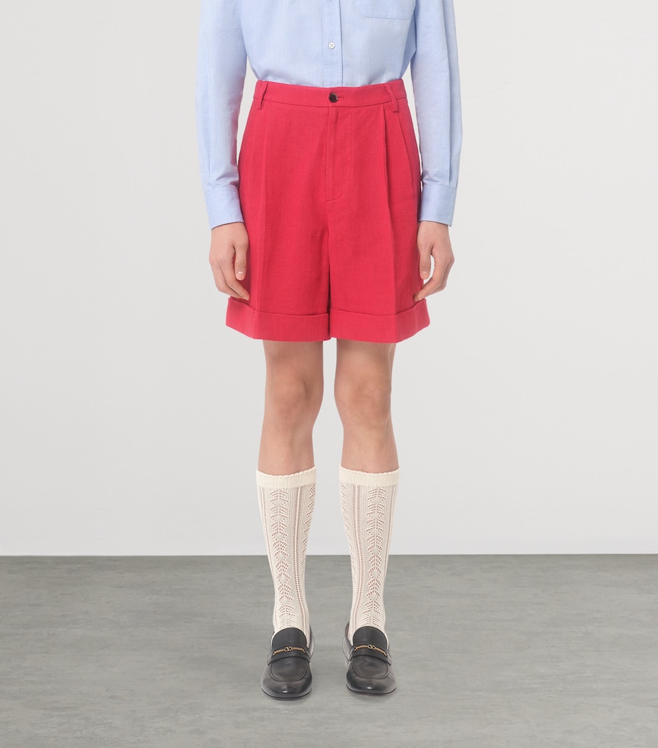 Linen Bermuda Shorts C61 Image 2