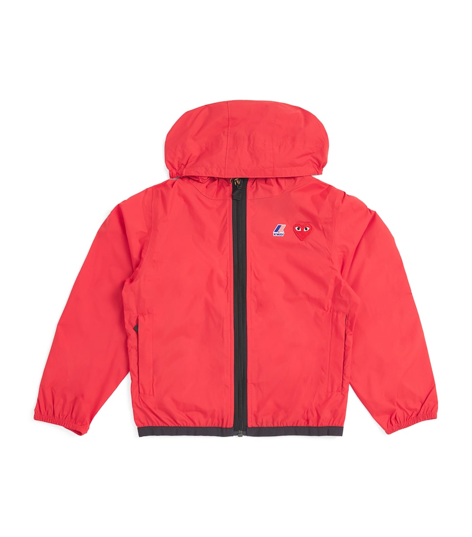 Comme Des Garçons x K-Way Zipped Heart Logo Jacket (6-12 Years) Image 1