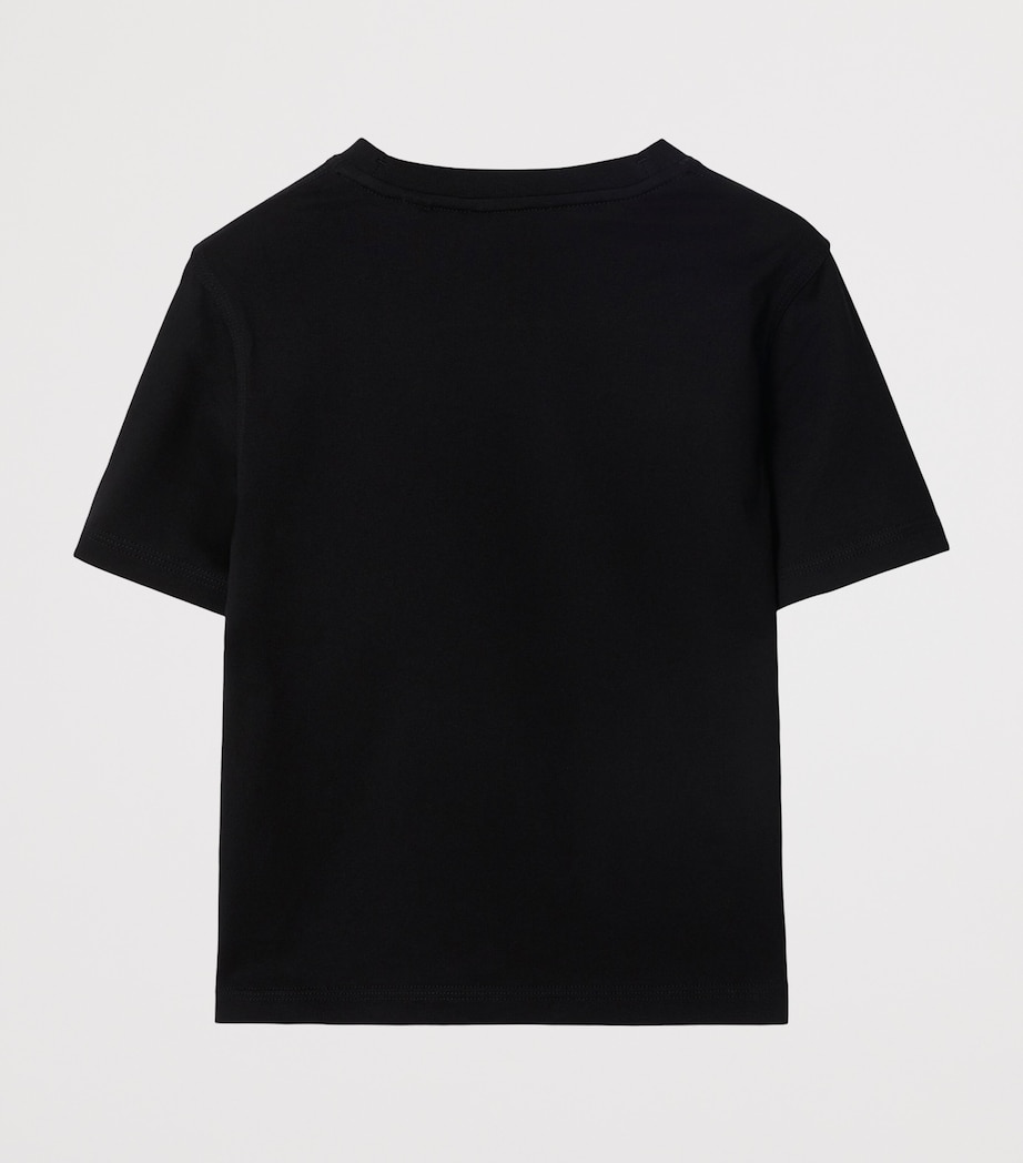 Cotton Check Label T-Shirt (3-12 Years) BLACK Image 2