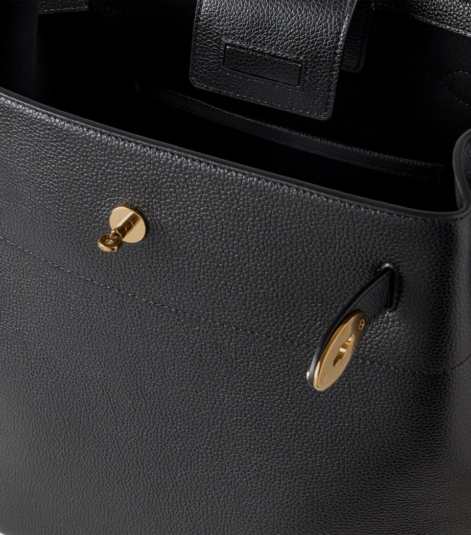 Large Leather Islington Bucket Bag BLACK Image 5