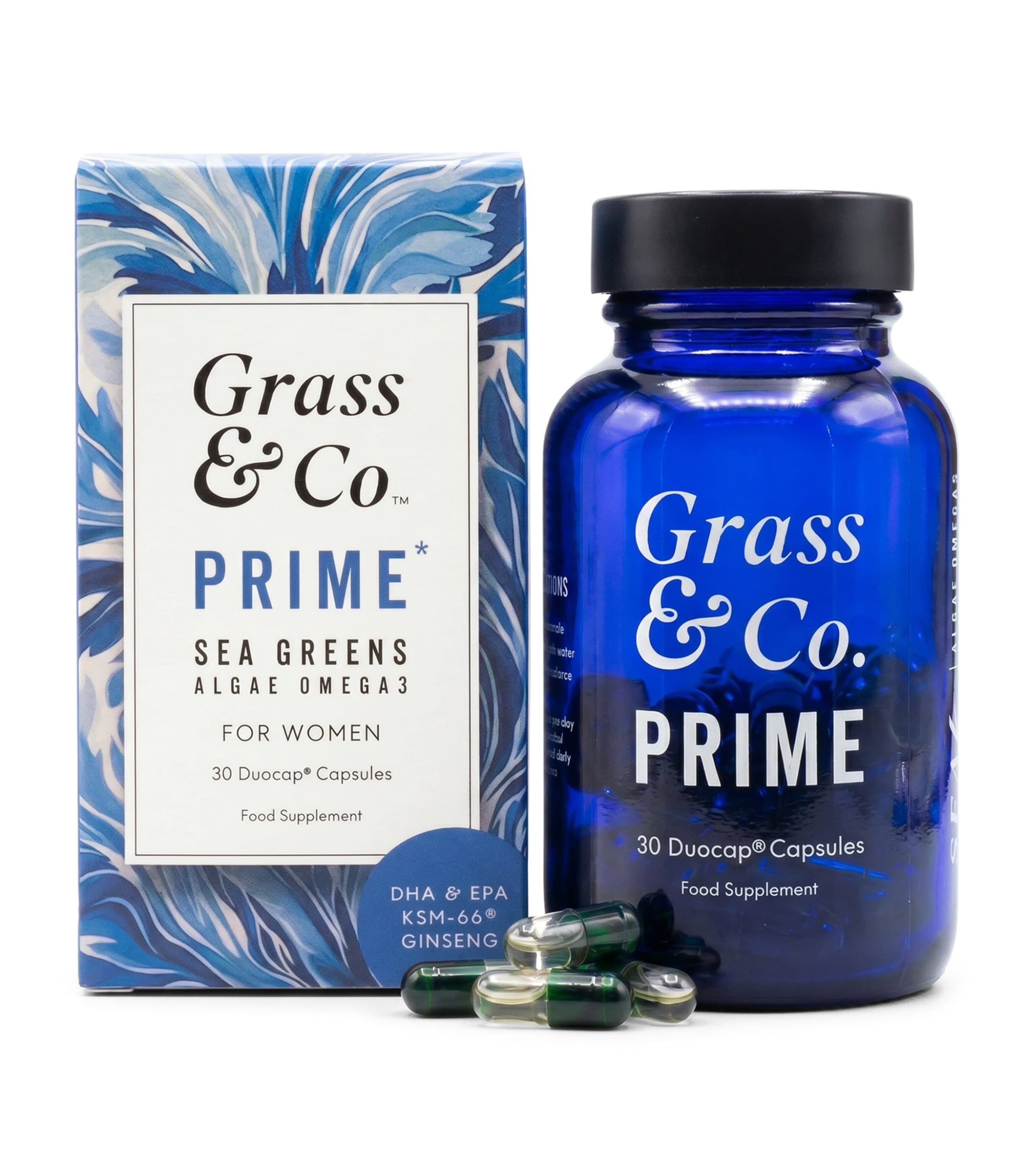 Grass & Co. PRIME Vegan Omega Duo Cap for Women (30 Capsules) Image 1