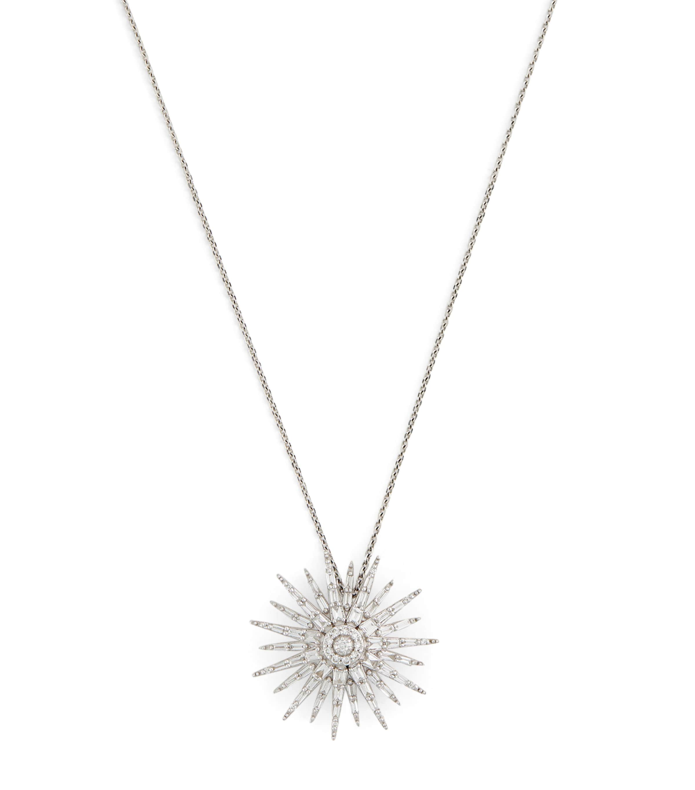 Bee Goddess White Gold And Diamond Star Light Jardin Necklace