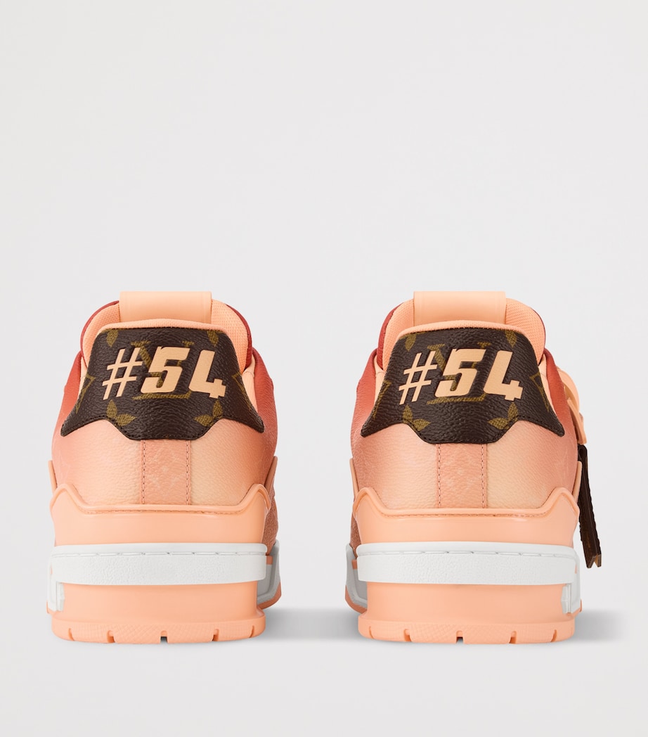 LOUIS VUITTON Leather LV Sneakers Orange Monogram Image 4