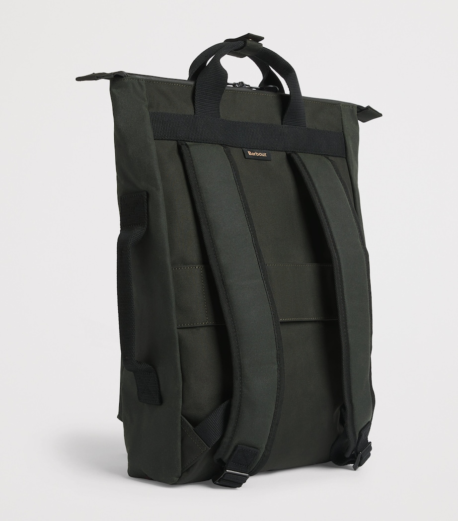 Barbour Waxed Cotton Field Backpack Sage/classic Image 3