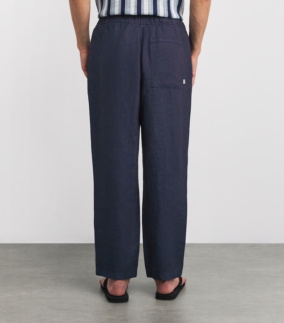 Linen Kirt Trousers NAVY Image 4