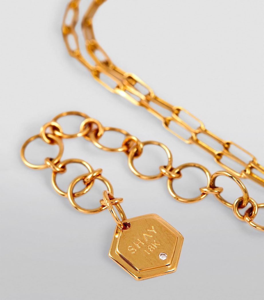 Yellow Gold, Diamond and Emerald Deco Necklace YELLOW GOLD Image 5