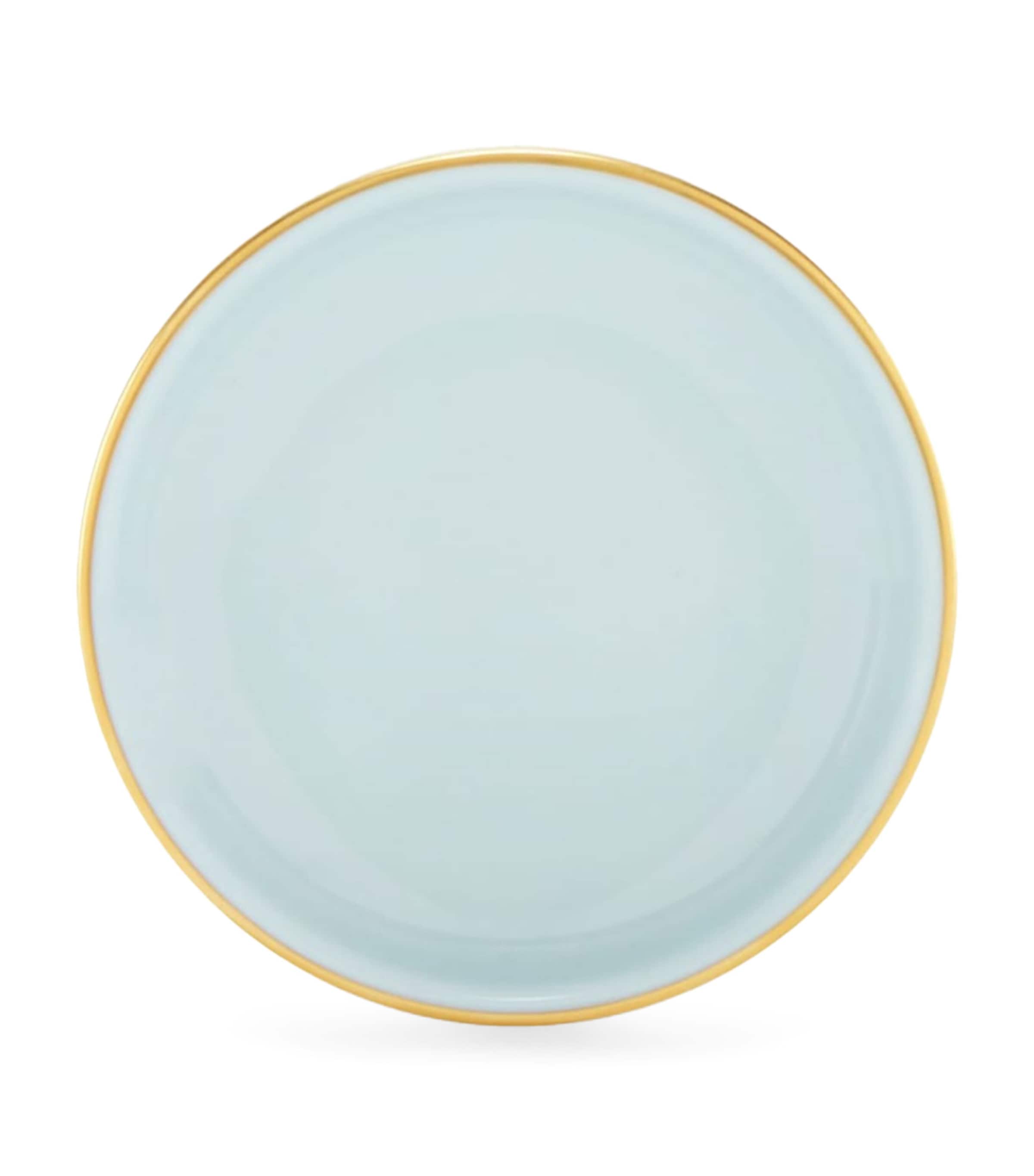 GINORI 1735 Porcelain Colonna Diva Celeste Butter Dish (10cm) Image 1