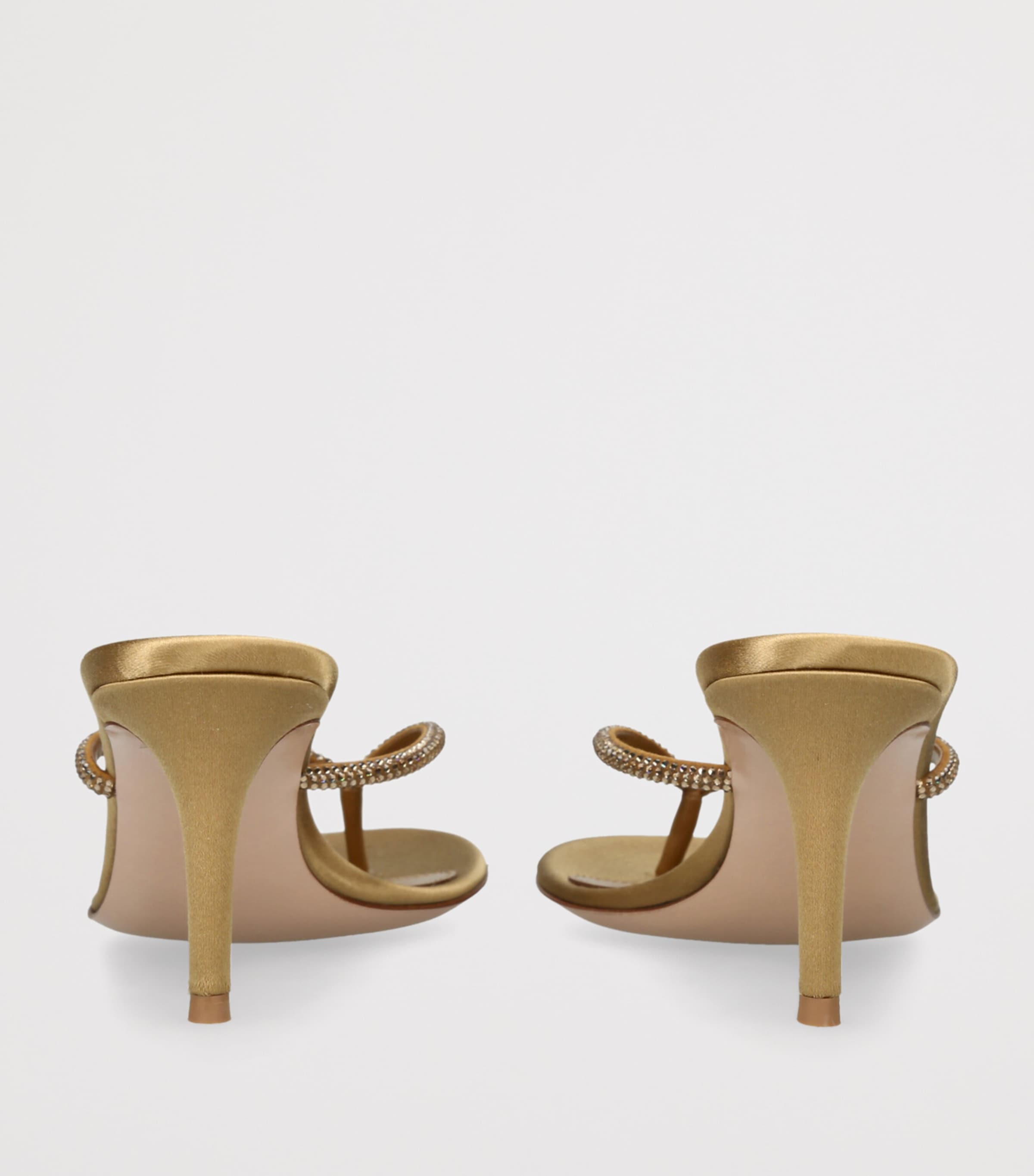 Gianvito Rossi Suede Embellished India Heeled Sandals 70 Bronze Image 2