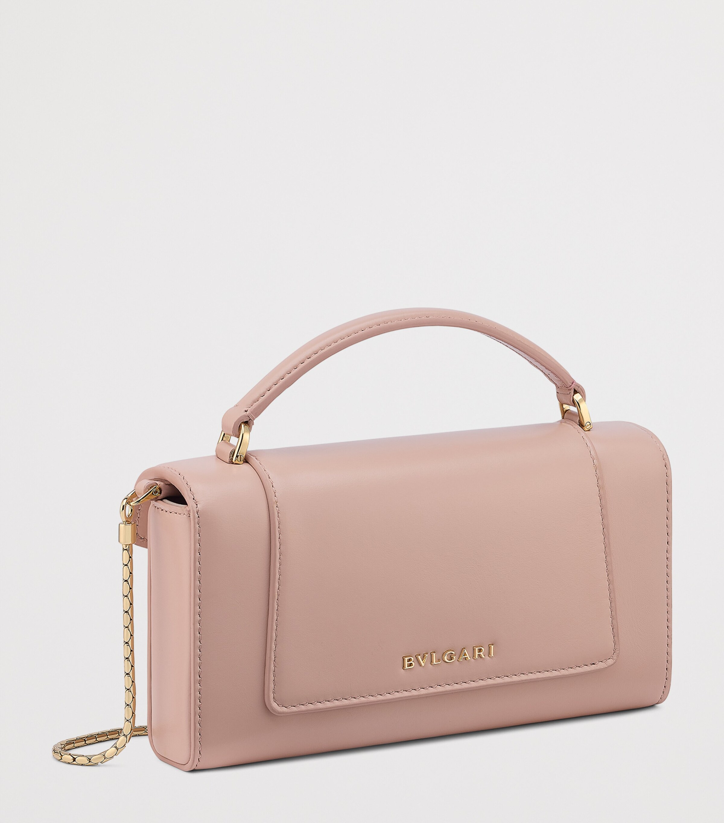Bvlgari Calf Leather Serpenti Forever Phone Pouch Pink Image 2