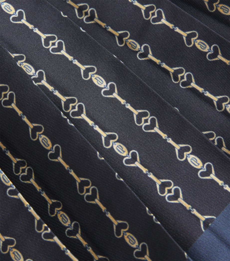 Pleated Printed Mini Skirt DARK PRINT Image 5