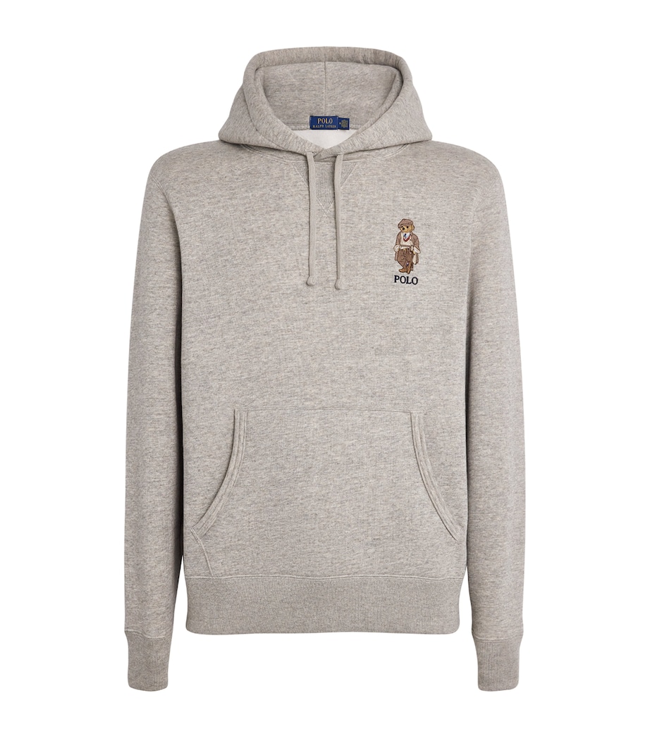 Cotton-Blend Polo Bear Hoodie GREY Image 1