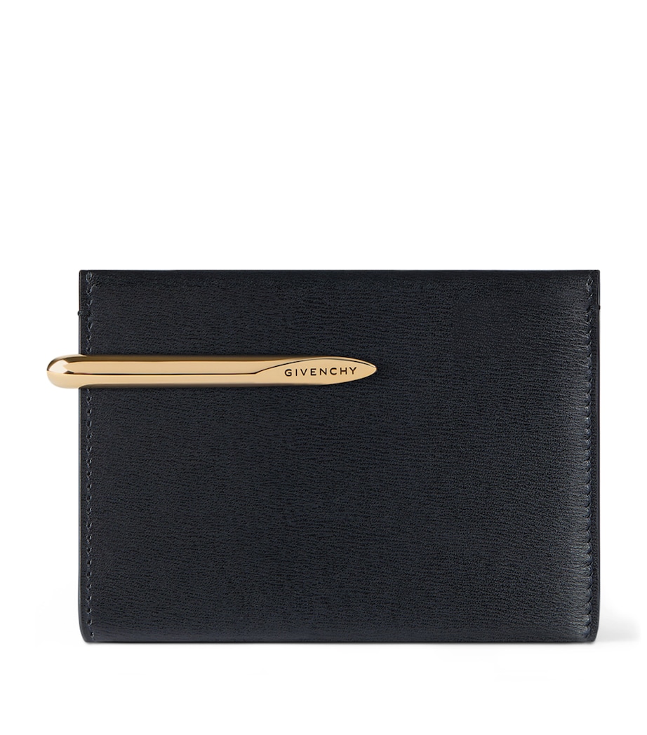 Leather Pinch Bifold Wallet BLACK Image 1