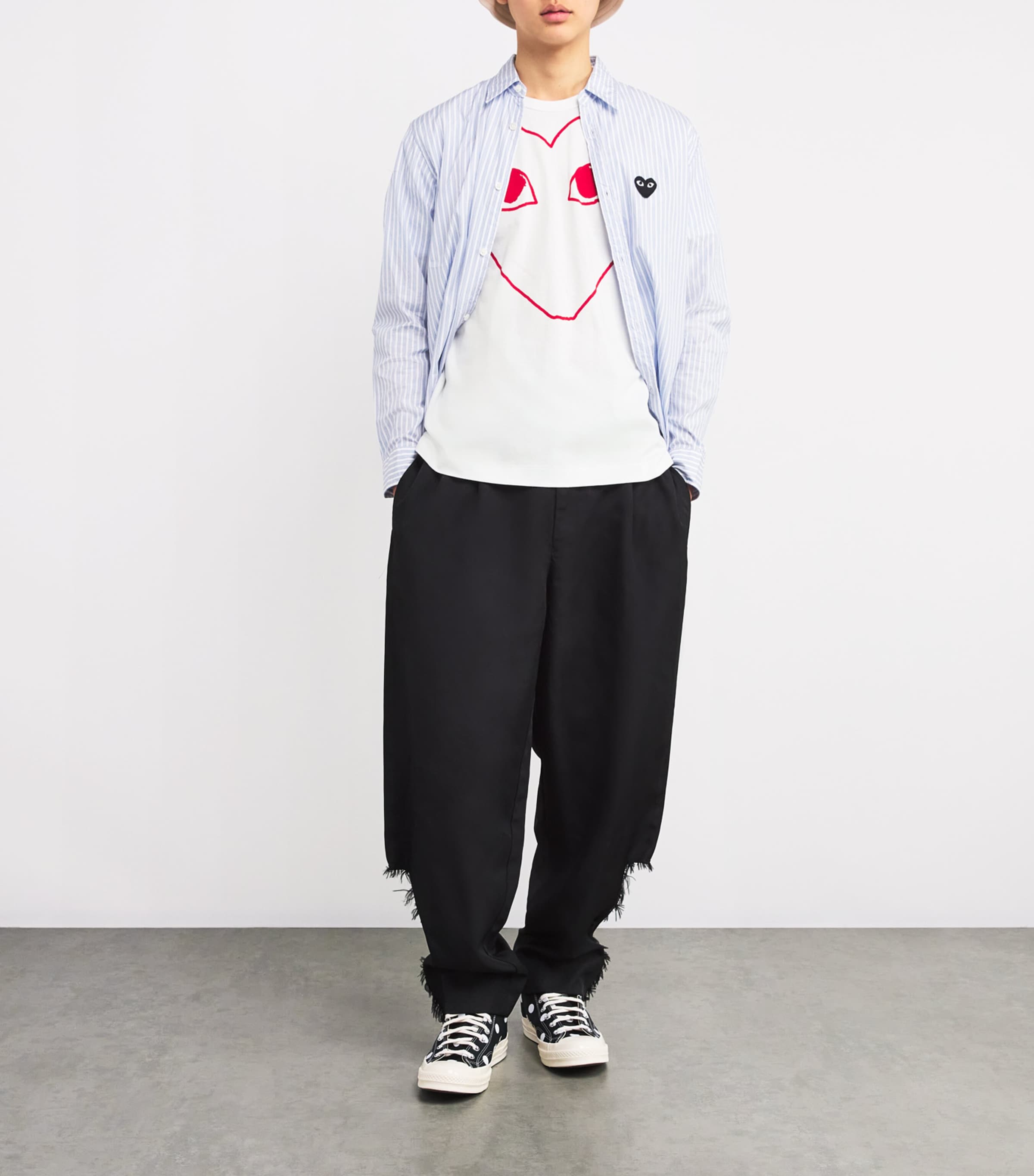 Comme Des Garçons Play Mens Heart Logo T-Shirt White Image 2