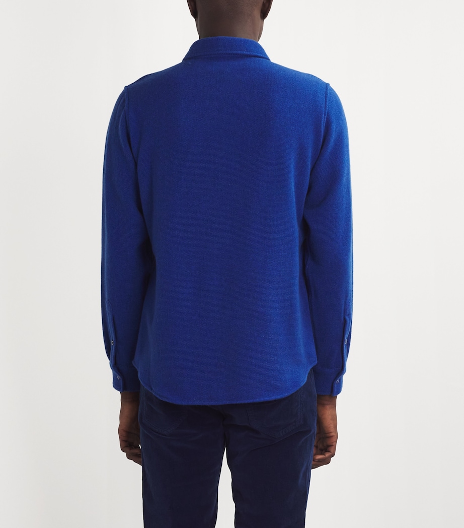 Unisex Cashmere and Lapis Lazuli Shirt NAVY/LAPISLAZ Image 4