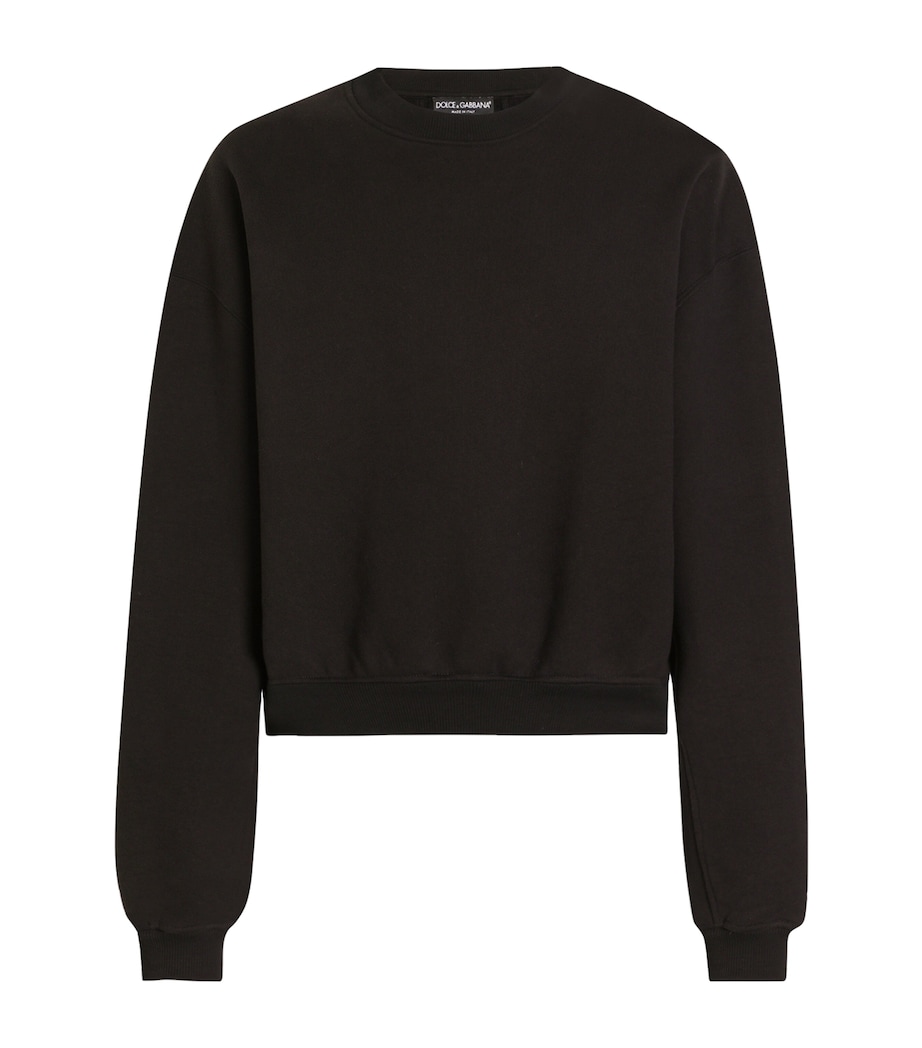 Cotton Long-Sleeve Sweatshirt N0000-BLACK Image 1