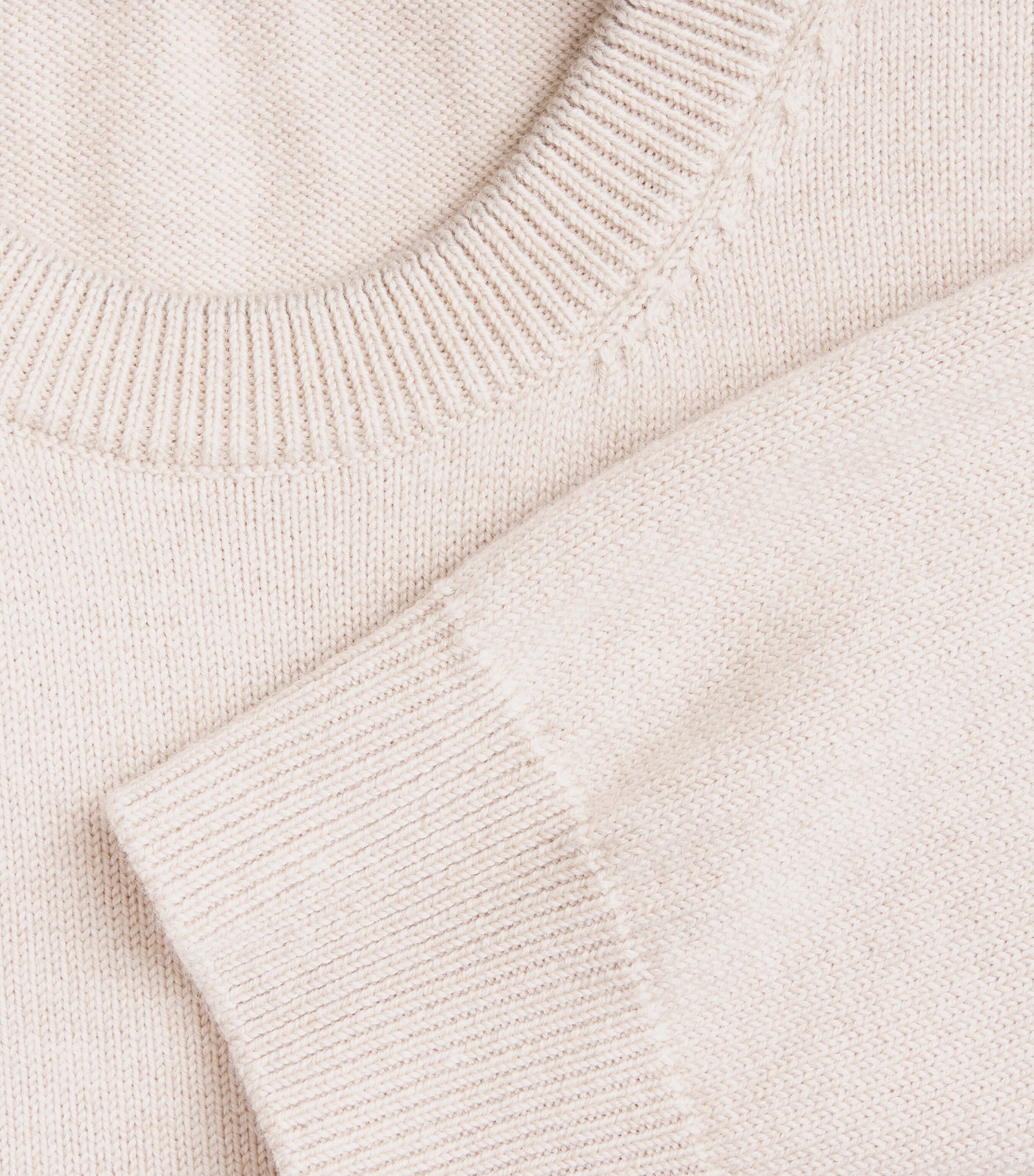 Jacquemus Mens Stretch-Merino Wool Logo Sweater Light Beige Image 6