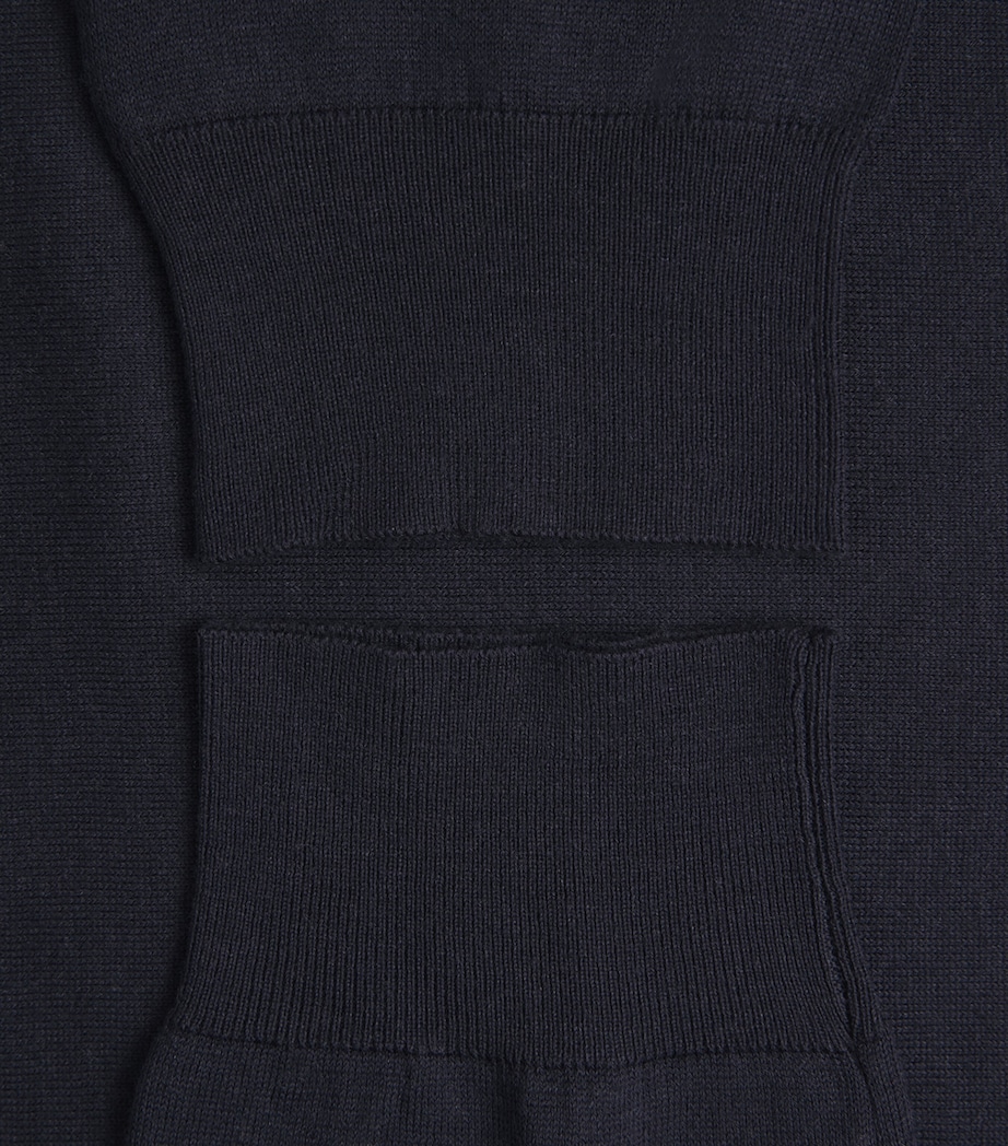 Sunspel Mens Sea Island Cotton-Cashmere Sweater Midnight Navy Image 6