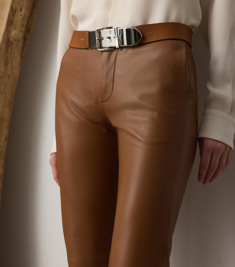 Lamb Leather Trousers LIGHT TOFFEE Image 7