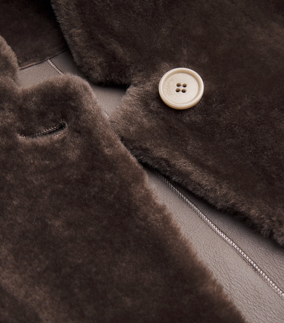 Shearling Reversible Britanny Coat MUSHROOM Image 5