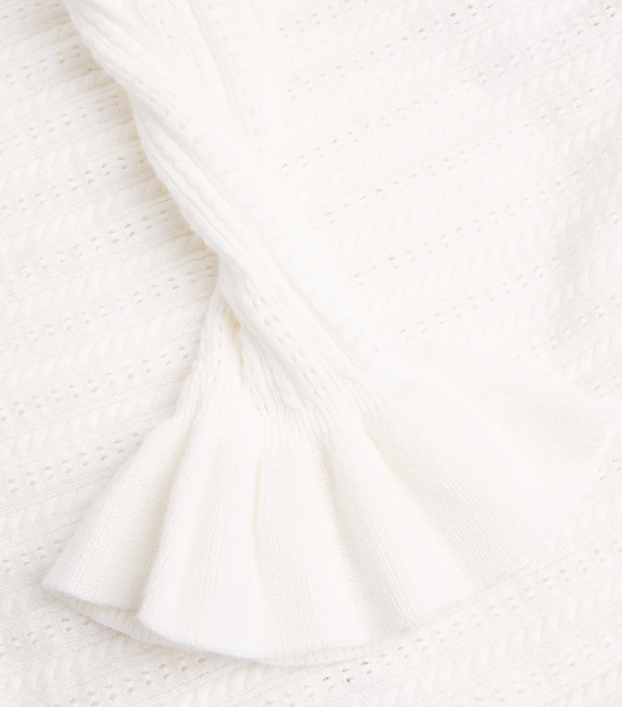 Organic Cotton-Blend Pointelle Ophelia Top IVORY Image 5