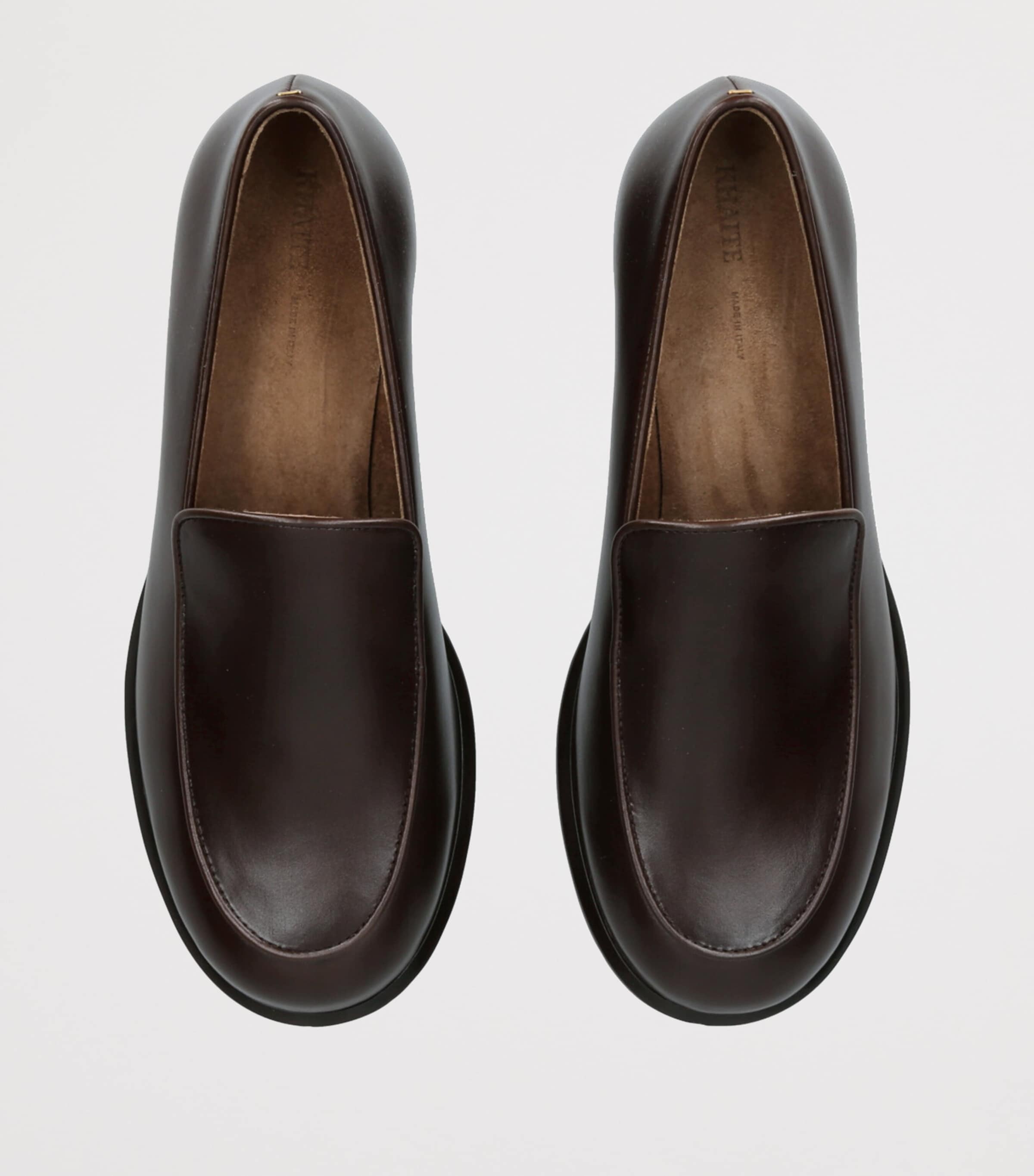 Khaite Womens Leather Miles Loafers 35 Brown Image 4