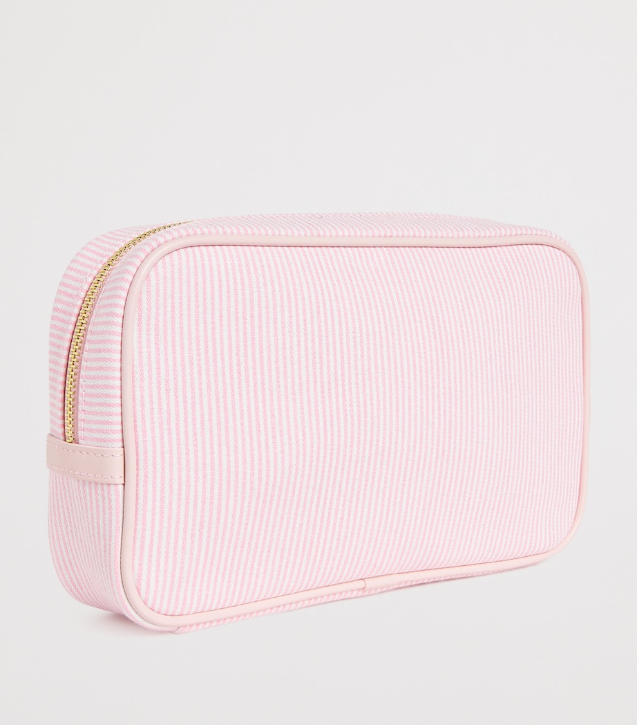 Stripe Embroidered Nursery Pouch PALE PINK Image 2