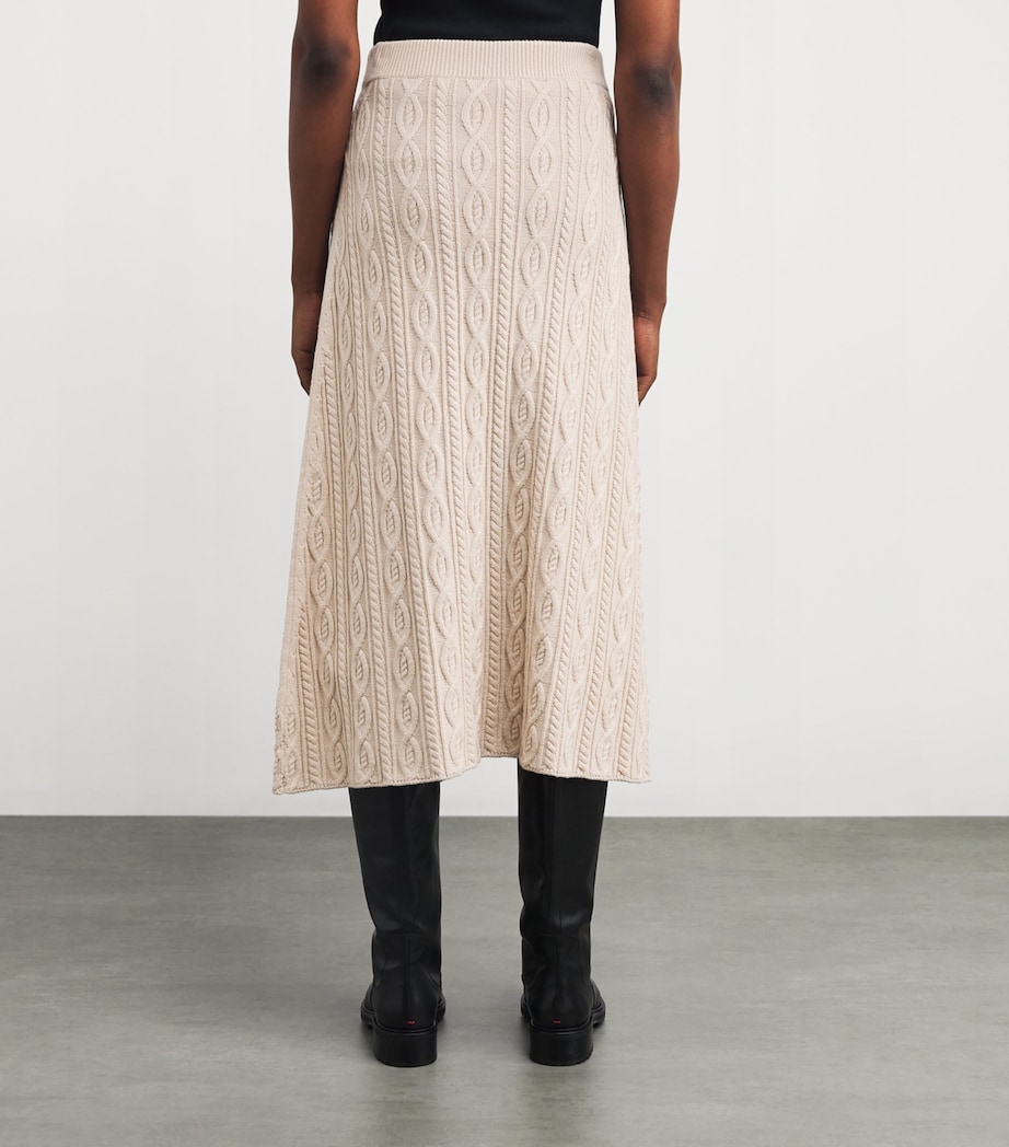 Cotton-Wool Kara Midi Skirt SAND Image 4