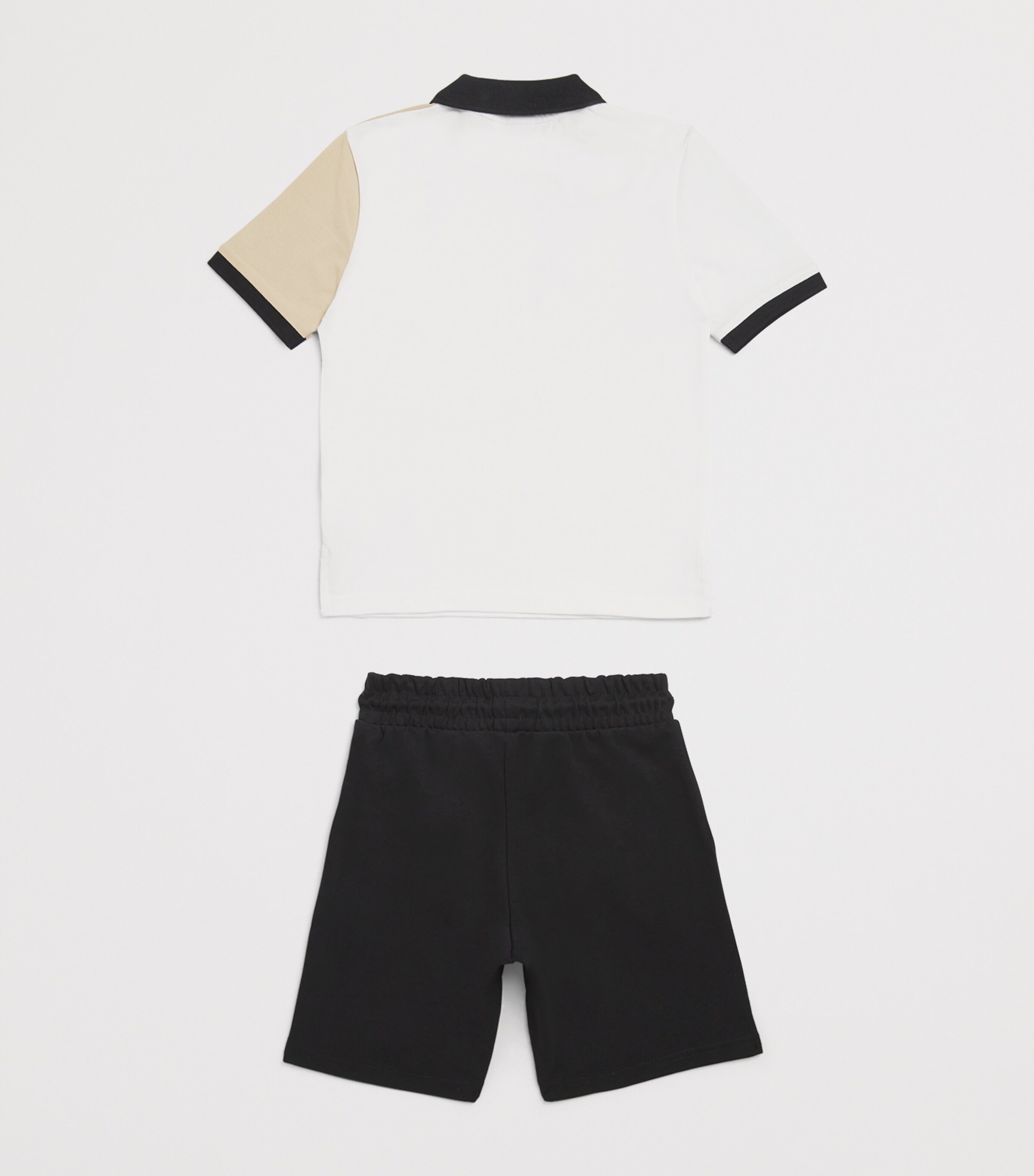 BOSS Kidswear Cotton Logo Polo Shirt and Shorts Set (4-16 Years) Black Image 2