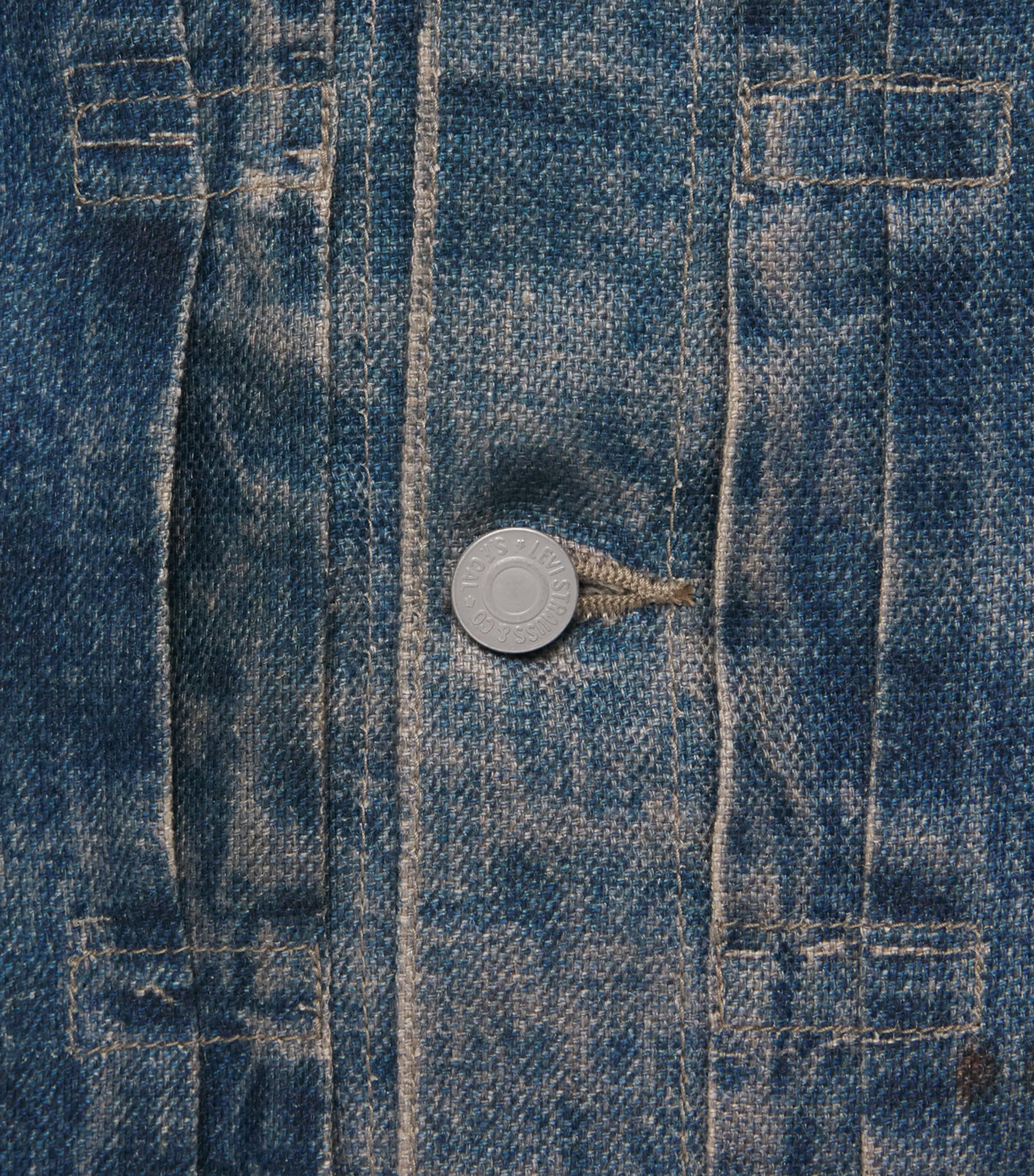 Junya Watanabe MAN Mens x Levi’s Distressed Denim Jacket Indigo Image 6