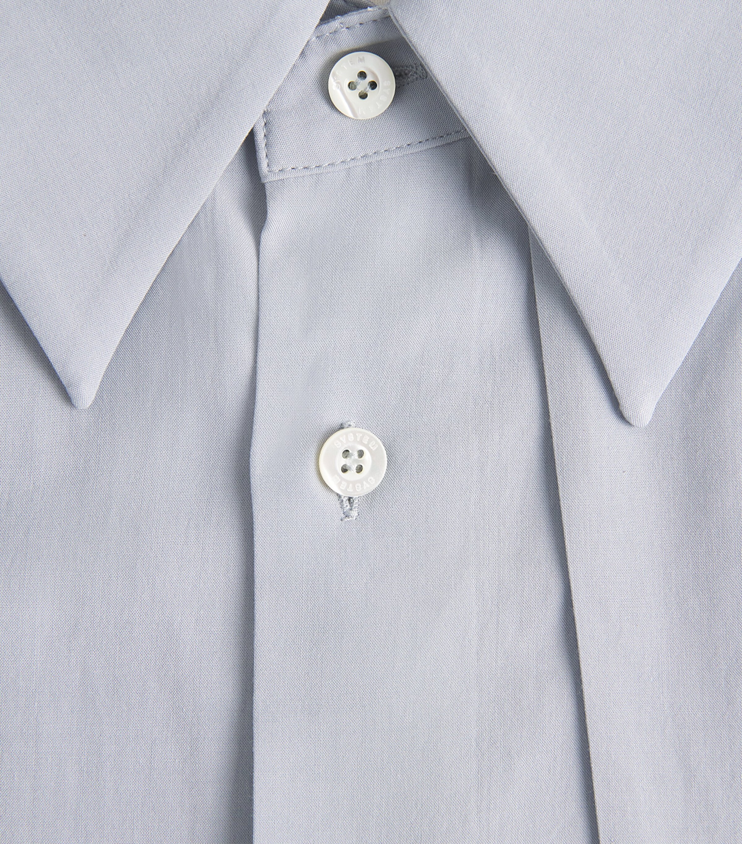 System Mens Asymmetrical Shirt Smoke Blue Image 6