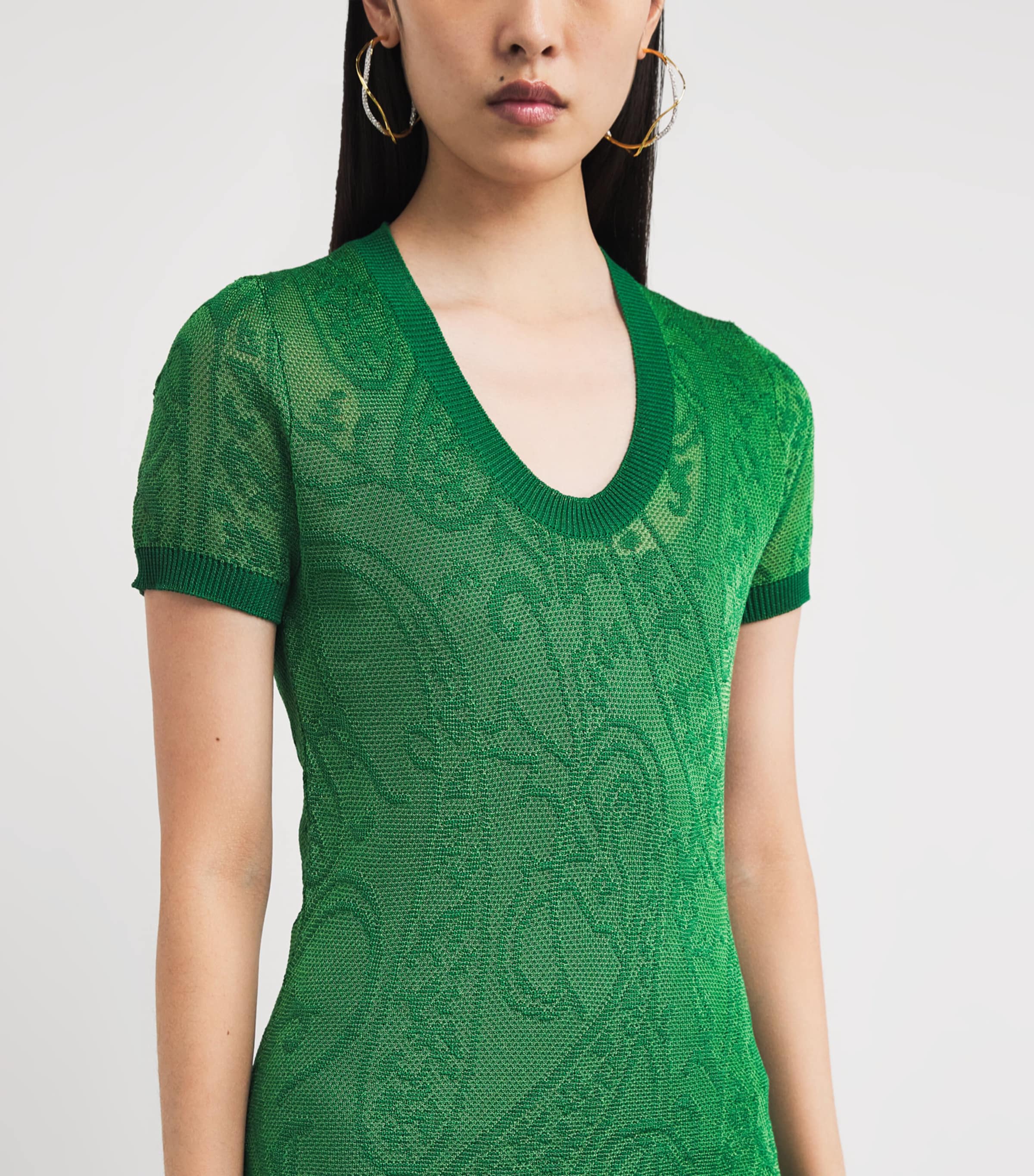 Paisley Short-Sleeve Maxi Dress V0833 Image 6