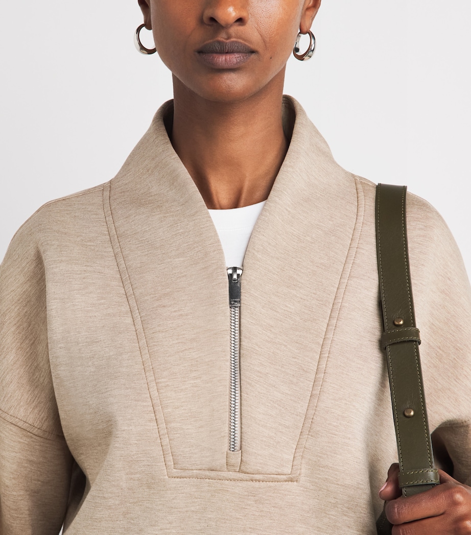 SPANX Womens SPANX AirEssentials Half-Zip Sweater Dune Heather Image 3