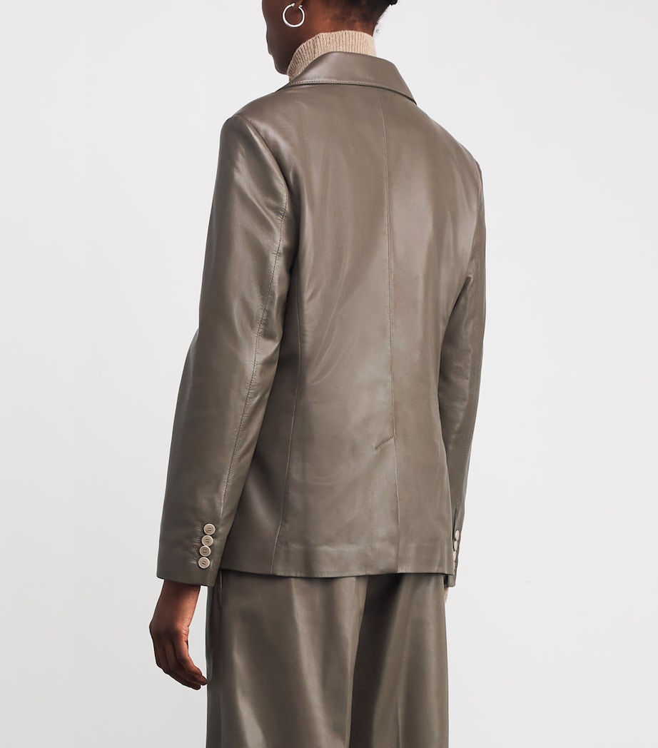 Leather Glenview Blazer MUSHROOM Image 4