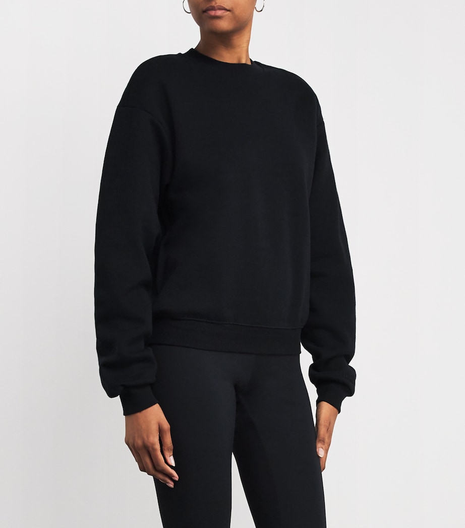 Cotton-Blend Fleece Classic Sweatshirt ONYX Image 3