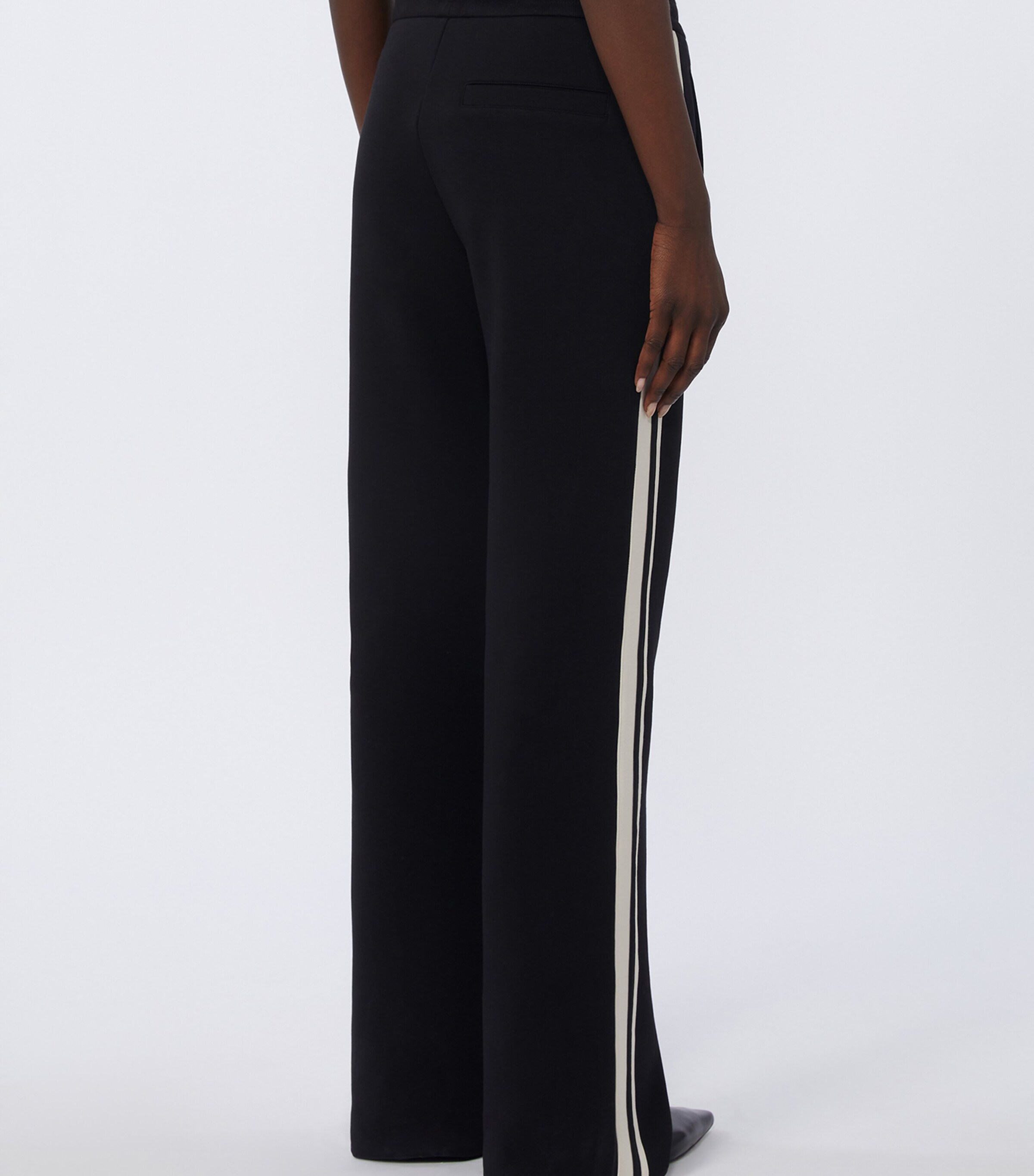 Max Mara Womens Cotton-Blend Flared Sweatpants Black Image 4