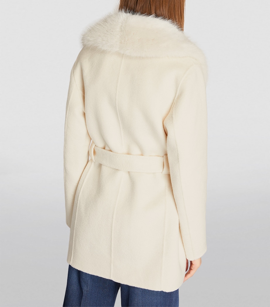 Wool-Blend Wrap Coat ECRU Image 4