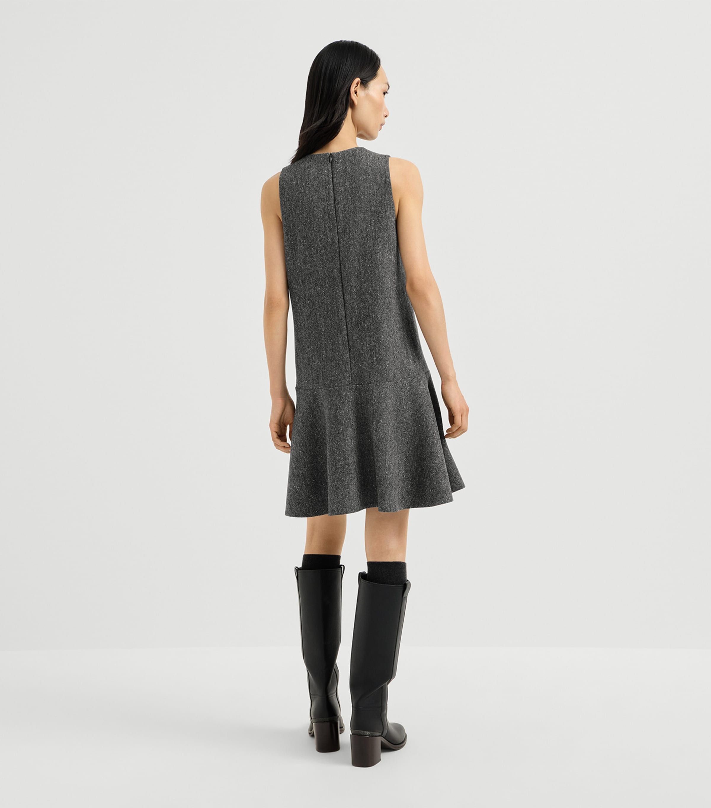 Brunello Cucinelli Womens Virgin Wool Mini Dress Image 3