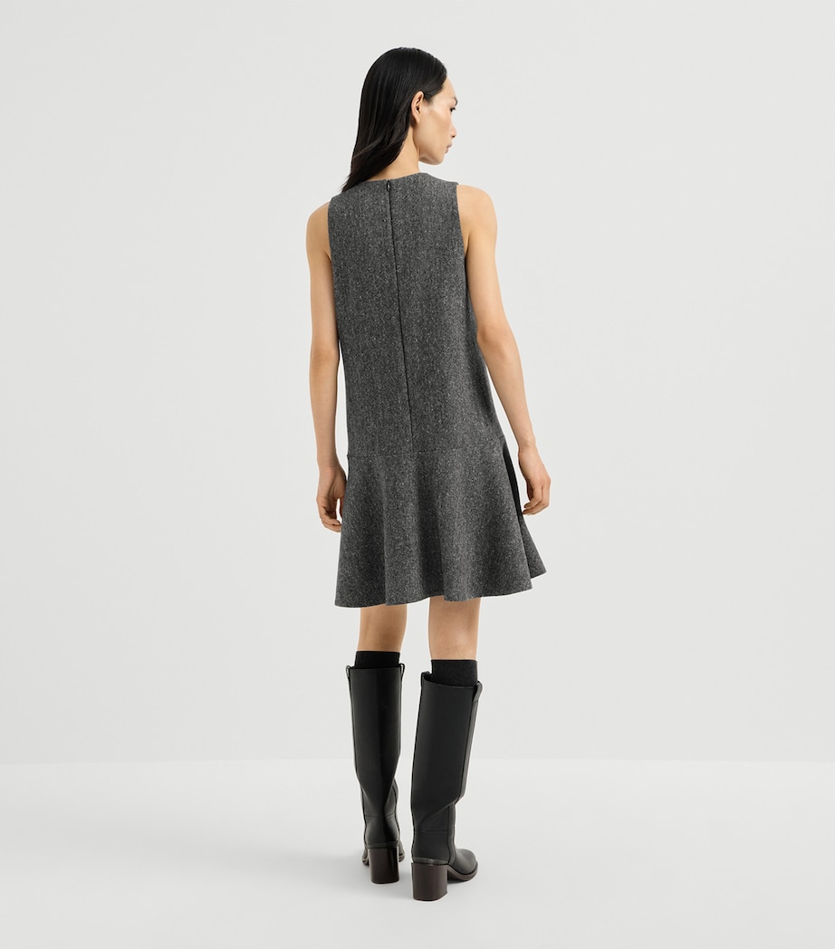Brunello Cucinelli Womens Virgin Wool Mini Dress Image 3