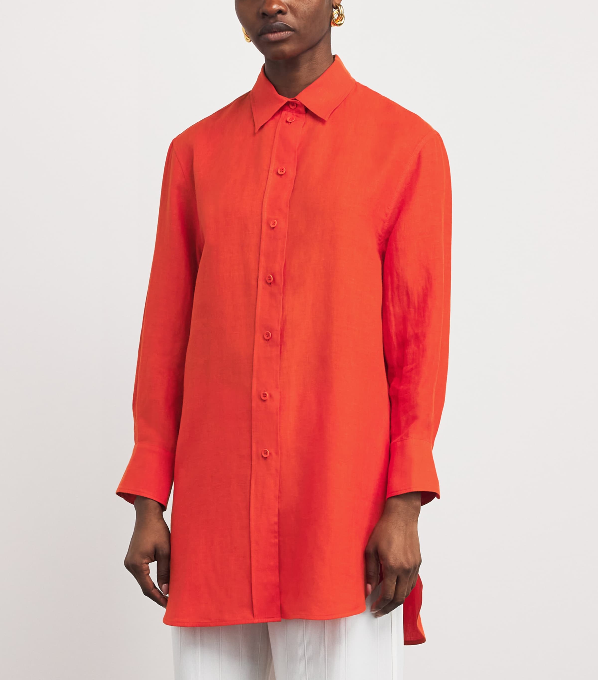 Eres Womens Linen Mignonette Shirt Rooibos Image 4
