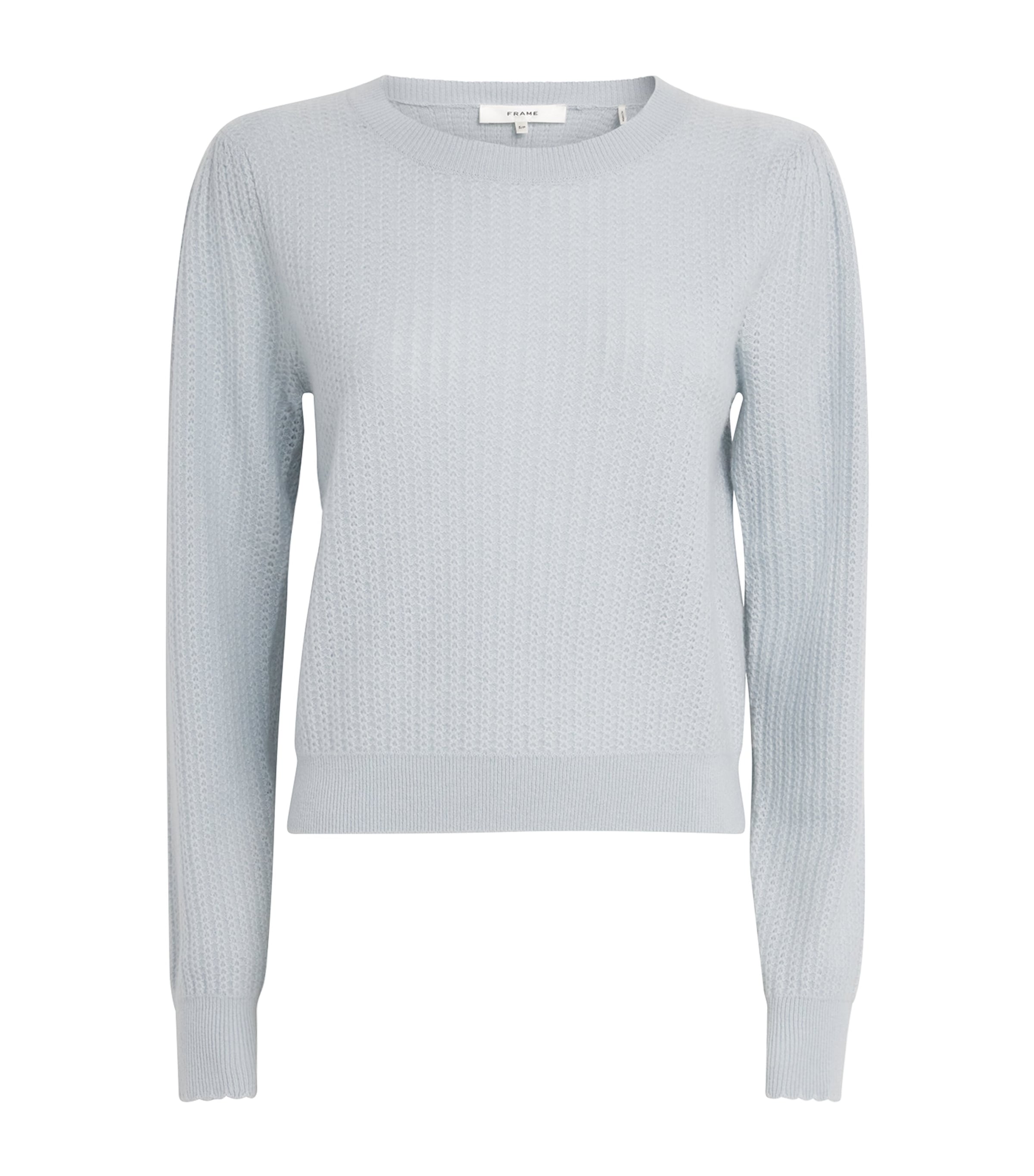 Cashmere Pointelle Sweater SKY BLUE Image 1