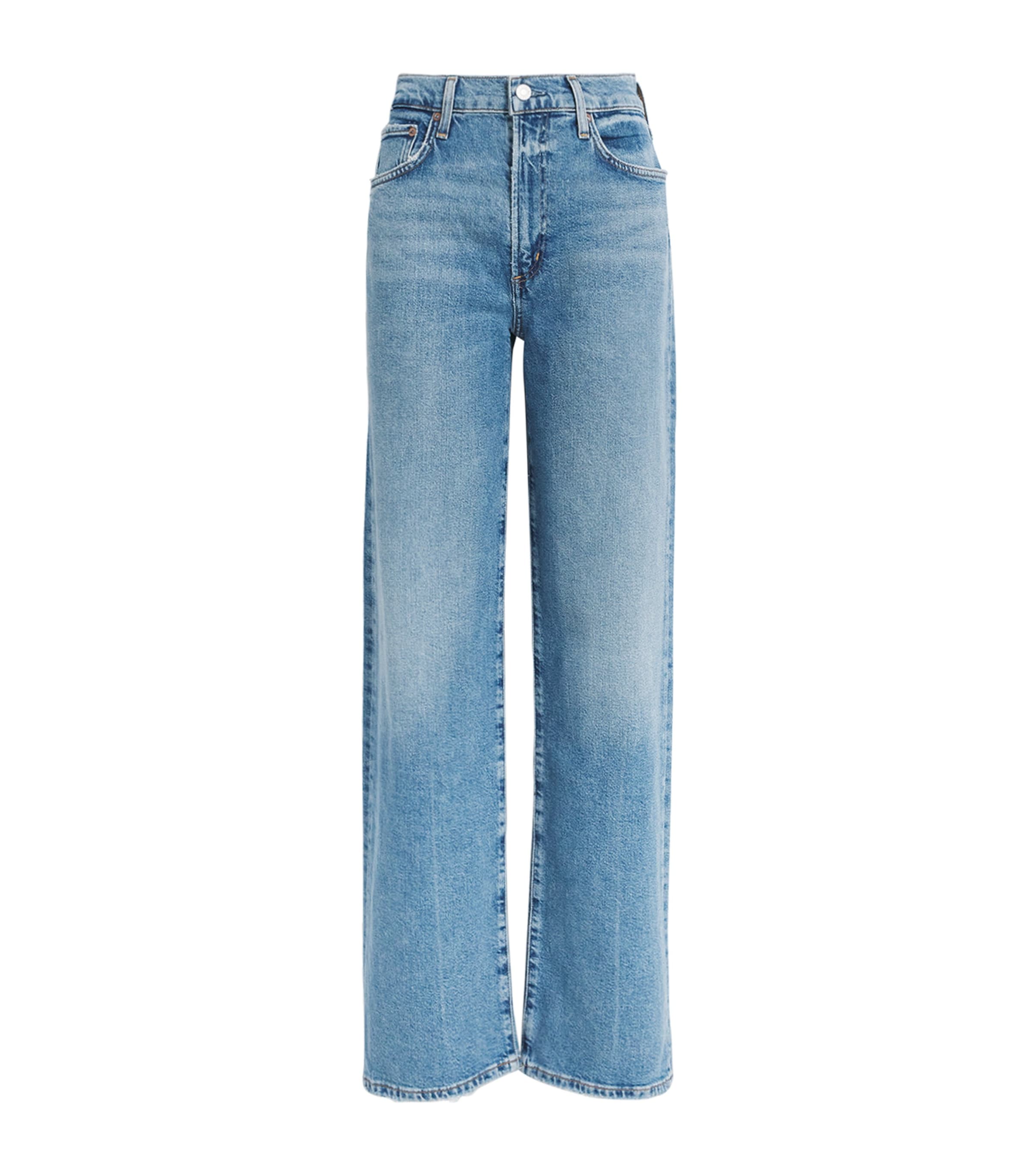 Agolde Harper Relaxed Straight Jeans In Blue