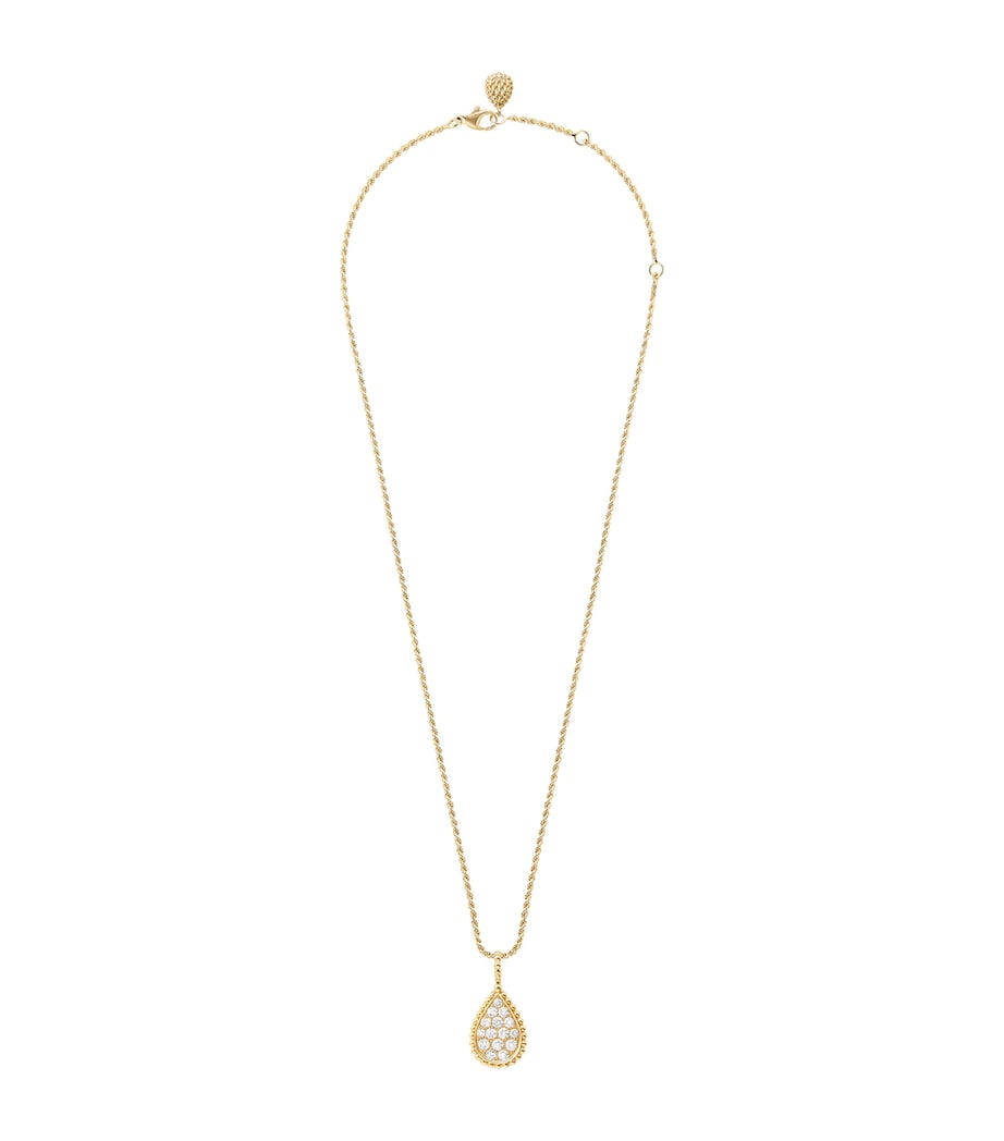 Medium Yellow Gold and Diamond Serpent Bohème Motif Pendant YELLOW GOLD Image 1