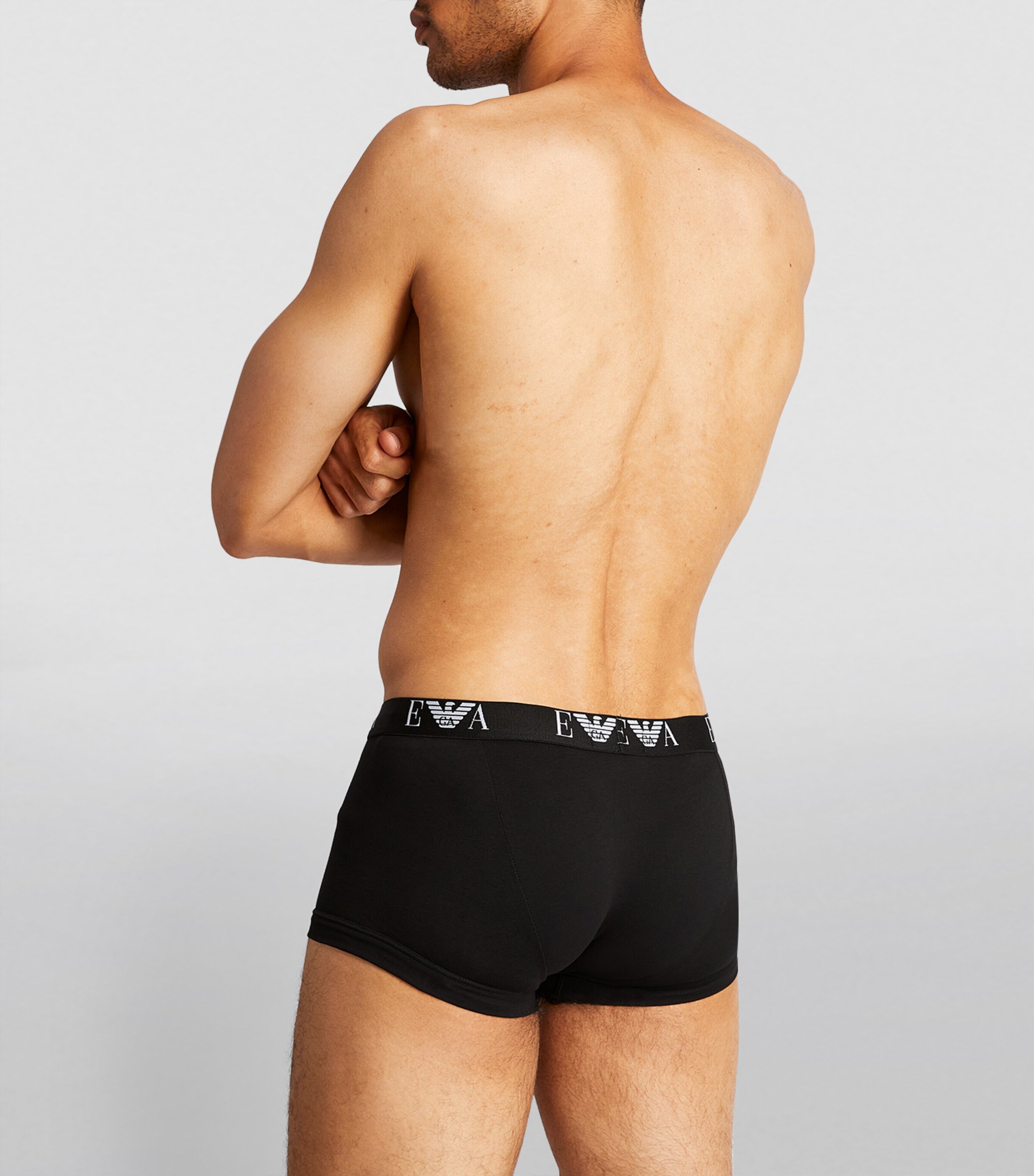 Stretch-Cotton Eagle Monogram Trunks (Pack of 3) 21320 BLK Image 3