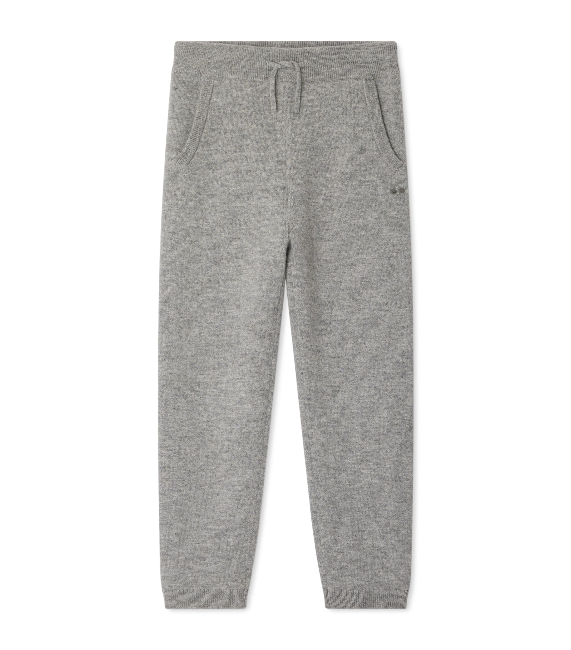 Bonpoint Wool-cashmere Drawstring Sweatpants In Gray