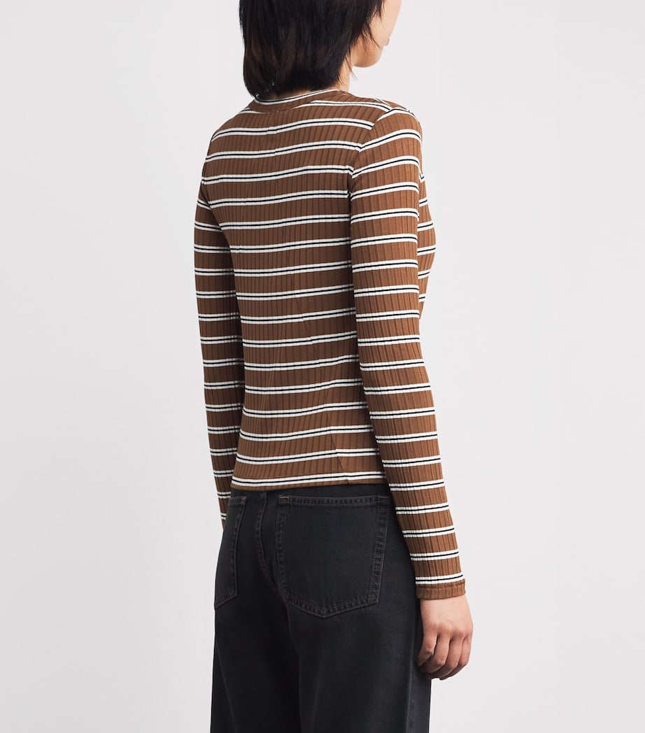 Ribbed Stripe Luca T-Shirt TOFFM Image 4