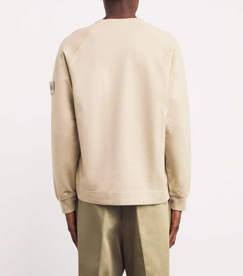 Stone Island Mens Stretch-Cotton Ghost Sweatshirt Image 4