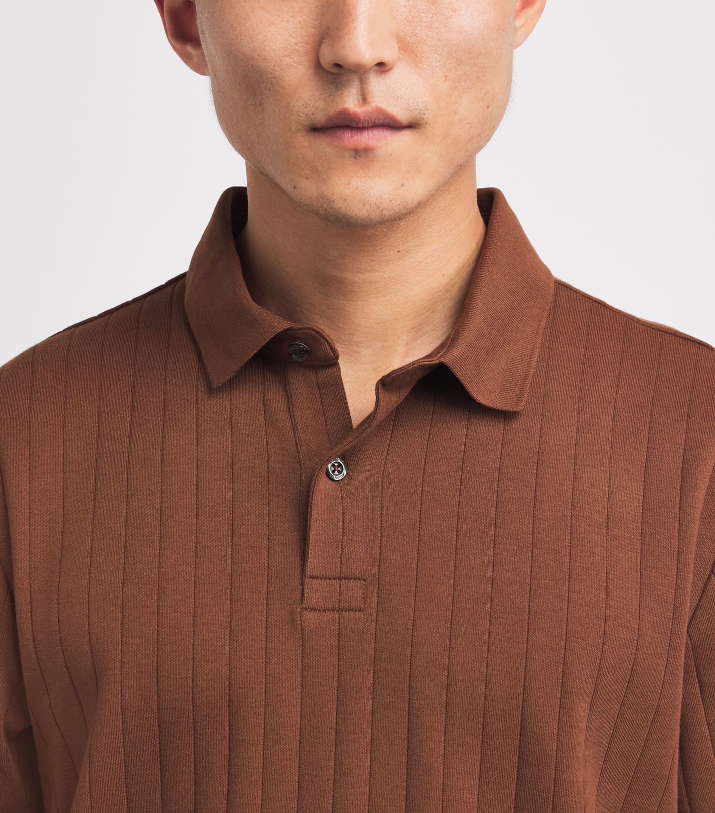 Bogner Mens Cotton Zane Polo Shirt Brown Image 3