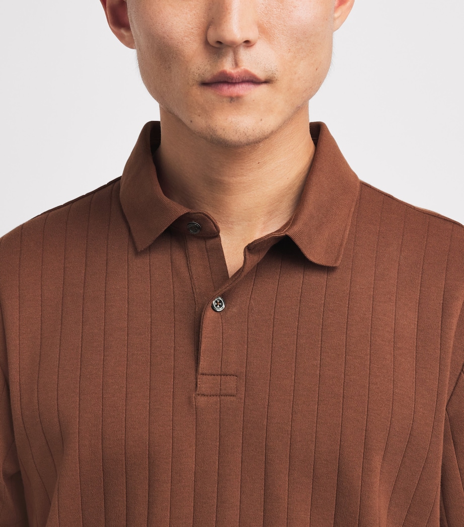 Bogner Mens Cotton Zane Polo Shirt Brown Image 3