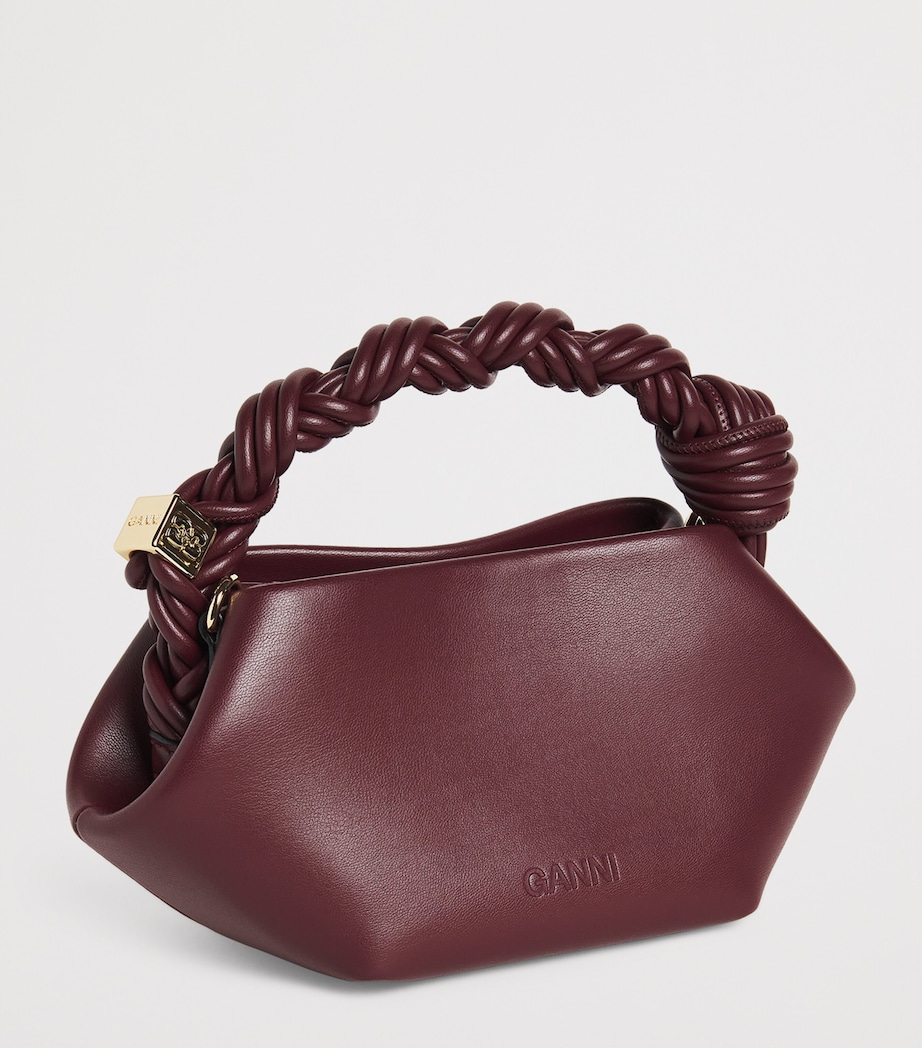 GANNI Mini Bou Top-Handle Bag Burgundy Image 3