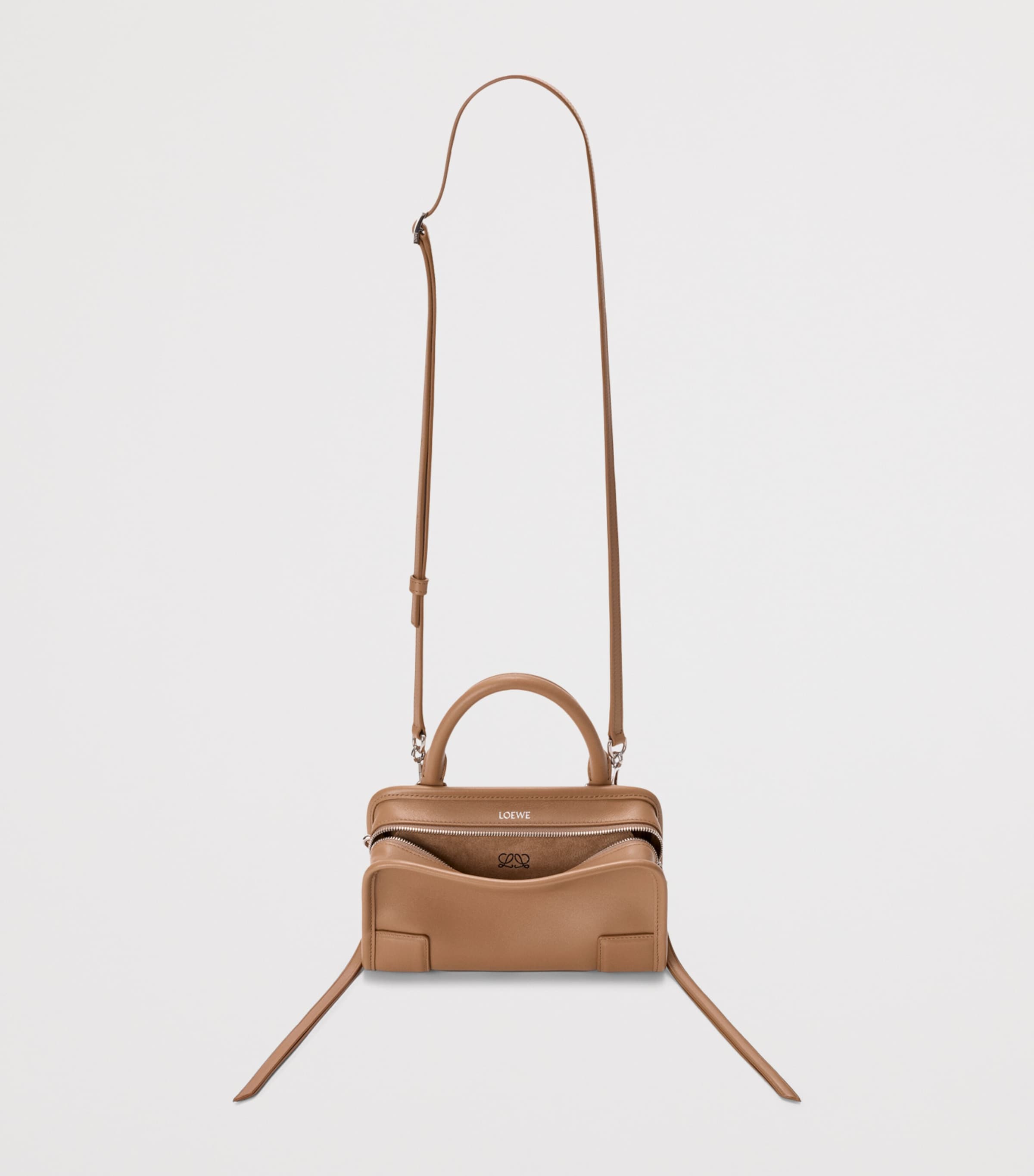 LOEWE Mini Calfskin Amazona 180 Top-Handle Bag Mocha Image 7